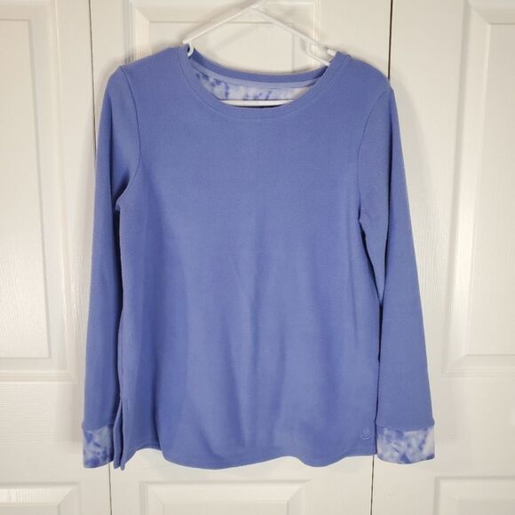 Cuddl Duds Fleece Shirt Like New Women's Size Small Periwinkle Color - Picture 2 of 4